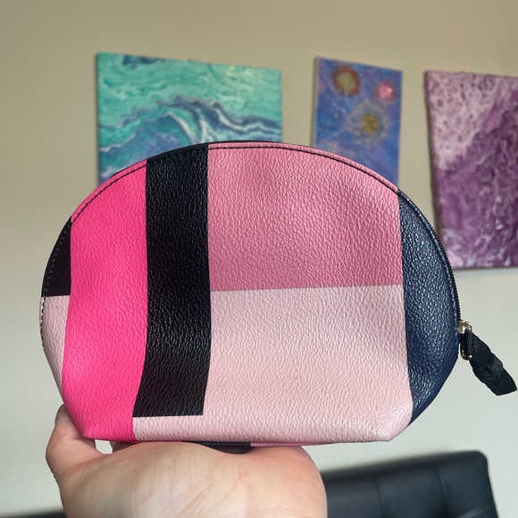 Kate Spade ♠️ Colour Block Zip Up Pouch Bag - Picture 2 of 8